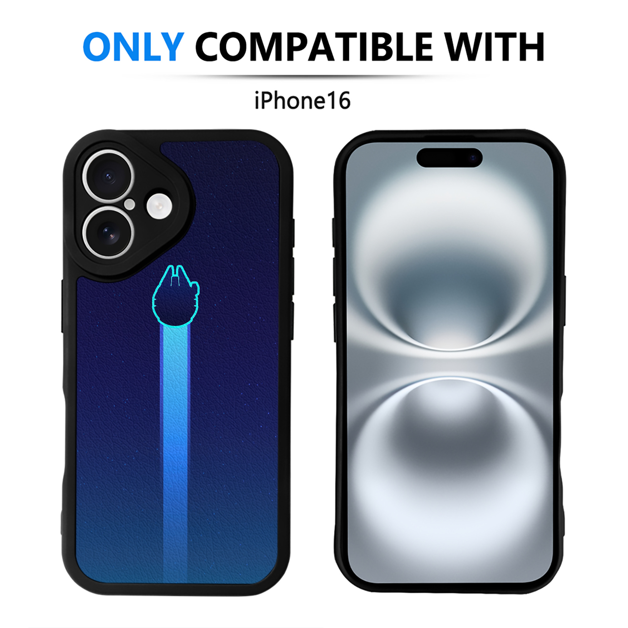 （画像用） スター・ウォーズ Star Wars 【iPhone 16シリーズ対応】シリコンスマホケース（レザー調） 材質：シリコン